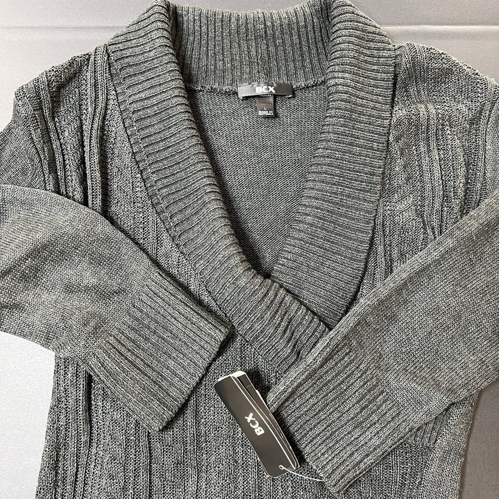 BCX Pullover Sweater V‎ Neck Women's Size L Open Neck 3/4 Sleeve NWT